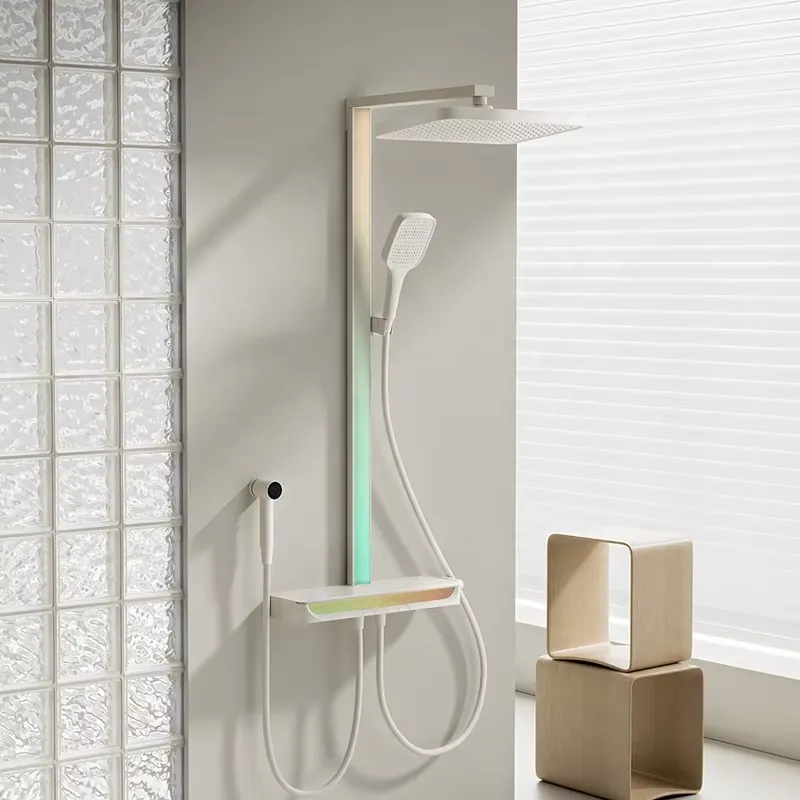 Spa & Wellness Dr Roy Sothers - طقم دش رقمي نحاسي بتصميم شلال،