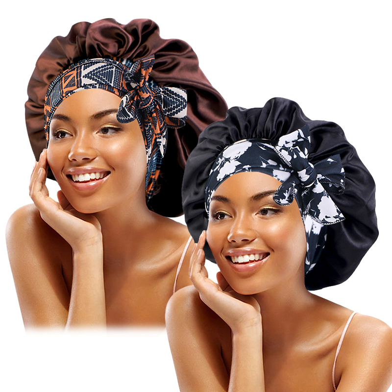 Hair Spa Wellness - 2 قطعة/الوحدة بوهو مطبوعة عقال الساتان