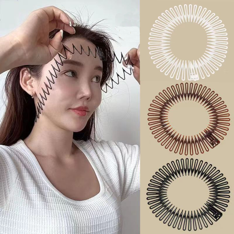 Hair Spa Wellness - مشط مرن مطاطي بلاستيكي دائري بالكامل