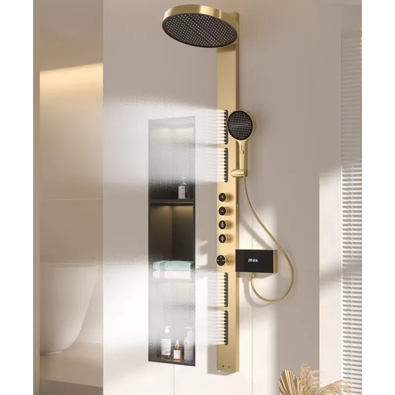 طقم لوحة دش نحاسية بتصميم مطر  - مراجعة Spa & Wellness Dr Roy Sothers وسعره